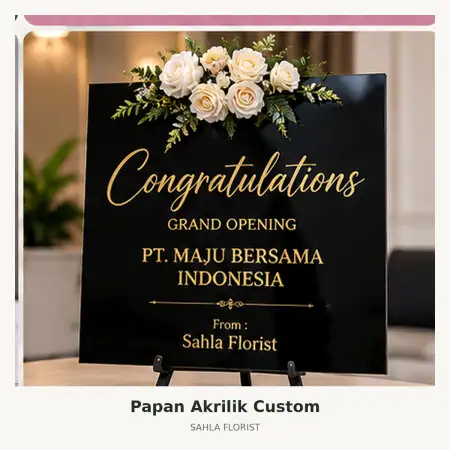 Papan Bunga Akrilik Manguharjo